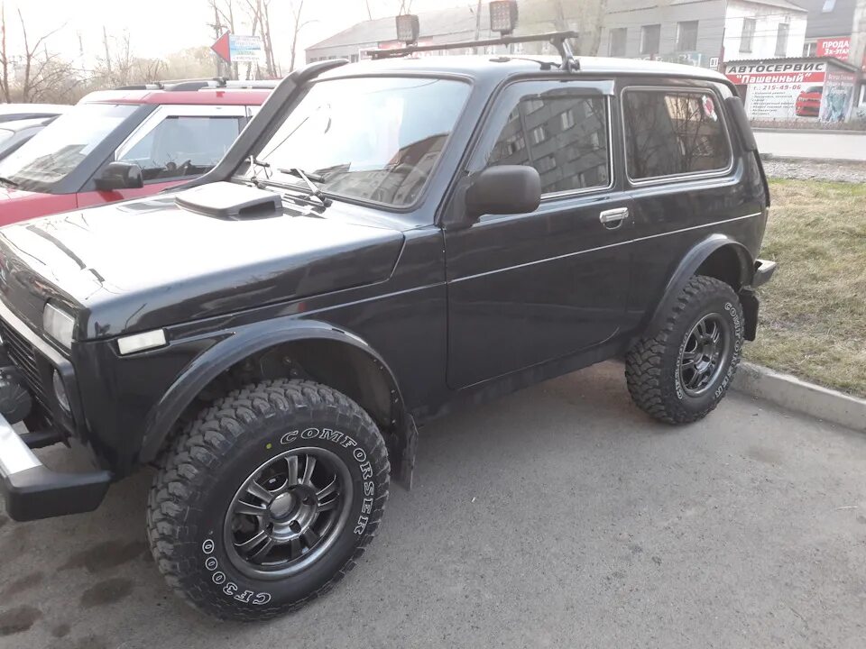 Нива на 215 75 15 фото Переобулся - Lada 4x4 3D, 1,7 л, 2014 года шины DRIVE2