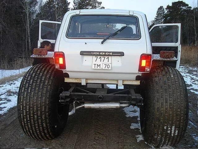 Нива на больших колесах фото Лаптеры на не резанные арки. - Lada 4x4 3D, 1,7 л, 2017 года аксессуары DRIVE2