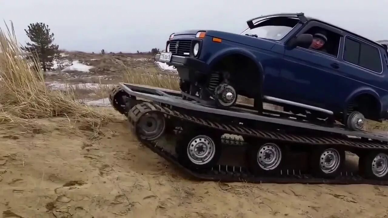 Нива на гусеницах фото LADA 4x4 на гусеничном ходу - YouTube