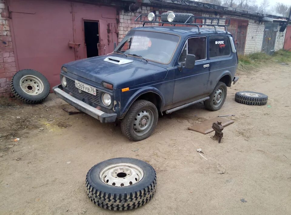 Нива на резине 205 55 16 фото Ставим заниженную зиму. - Lada 4x4 3D, 1,7 л, 1998 года шины DRIVE2