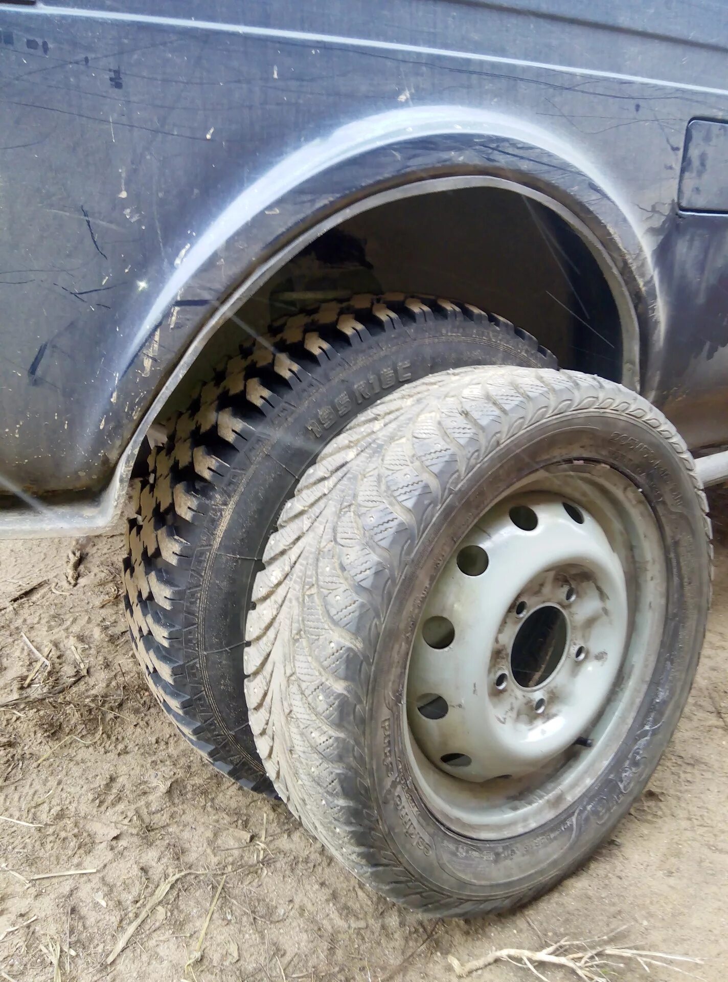 Нива на резине 205 55 16 фото Ставим заниженную зиму. - Lada 4x4 3D, 1,7 л, 1998 года шины DRIVE2