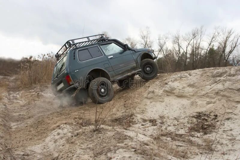 Нива off road фото Lada Niva jeep. offroad stock image. Image of tire, land - 24057087