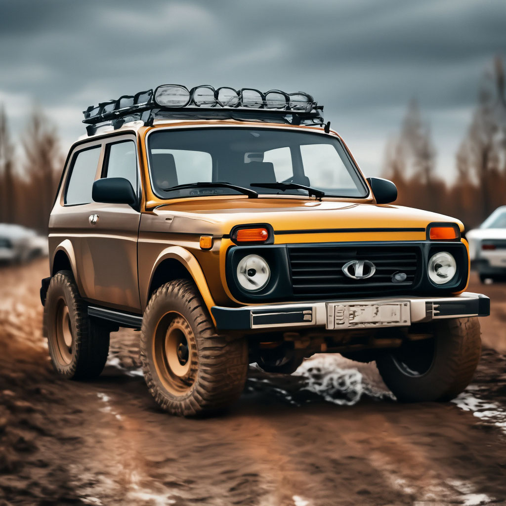 Нива оффроуд фото Lada Niva off-road,a lot of dirt, ." - картинка создана в Шедевруме