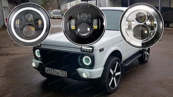 Нива передние фары тюнинг Новые фары на ниву