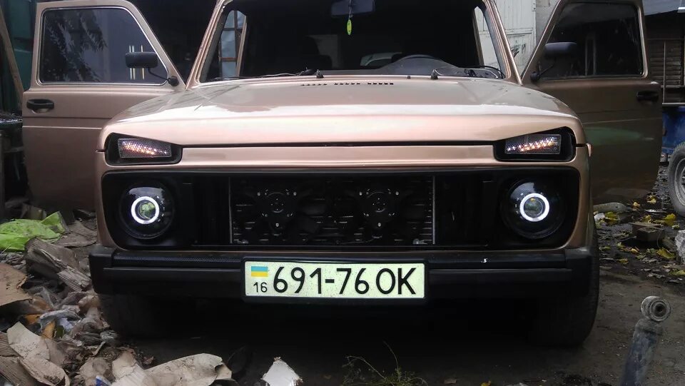 Нива передние фары тюнинг Полированая оптика и линзы ! - Lada 4x4 3D, 1,6 л, 1984 года аксессуары DRIVE2