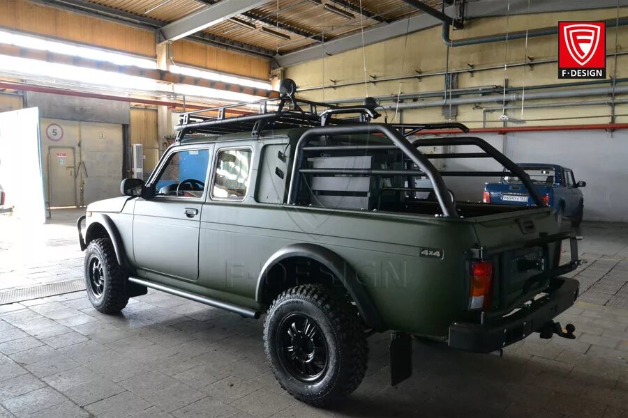 Нива пикап тюнинг для бездорожья Пикап Lada 4x4 (Raptor) с установленным оборудованием F-DESIGN