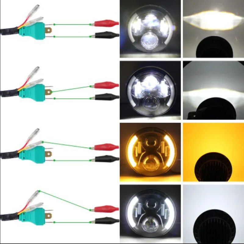 Нива подключение led фары 7-дюймовая светодиодная фара 50 Вт, светодиодные автомобильные аксессуары желтог