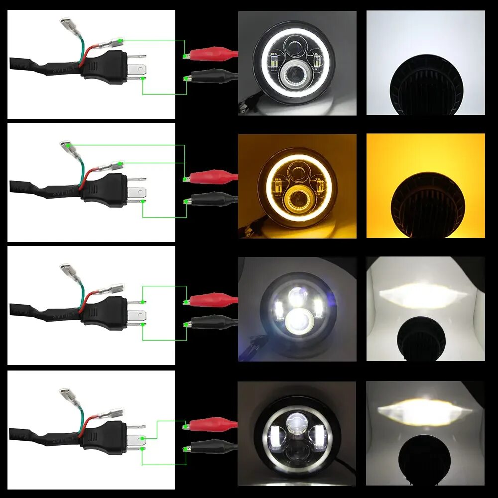 Нива подключение led фары Круглая светодиодная фара CO светильник 50 Вт, 30 Вт, 7 дюймов, дневные ходовые 