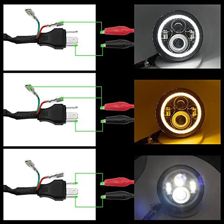 Нива подключение led фары 7 Inch 45 W H4 Лампа С Углом Глаза Круглые Светодиодные Фары Для Lada 4x4 Urban 