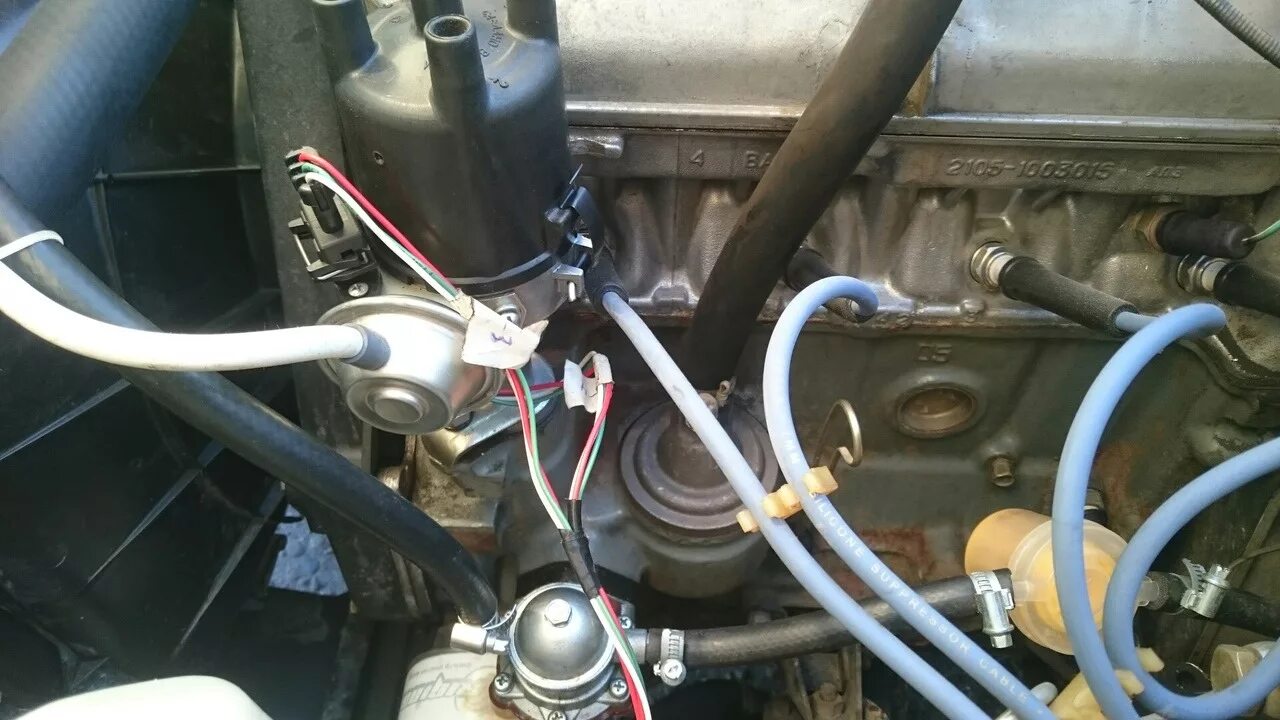 Нива подключение проводов зажигания Двухконтурное бесконтактное. - Lada 21051, 1,3 л, 1990 года электроника DRIVE2