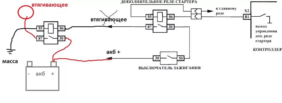 Нива подключение реле стартера Калина не заводится