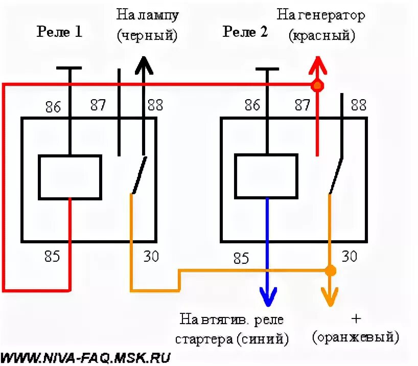 Нива подключение реле стартера Генератор 21214 @ Нива 4x4