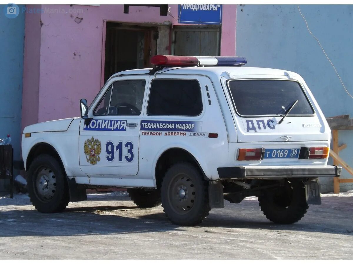Нива полиция фото "т 0169 38" фото ВАЗ (Lada) 2121 Нива. Россия