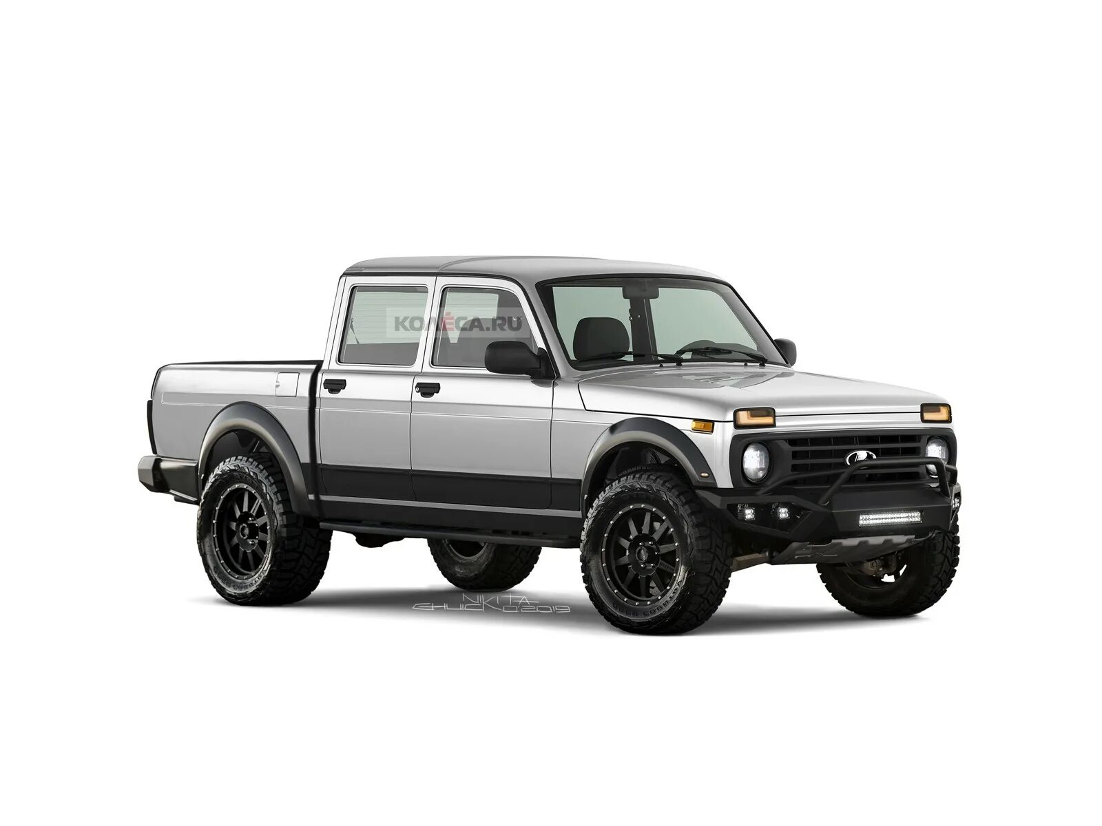 Нива с кузовом фото Дерзкий бюджетник: пикап Lada 4x4 в премиальном тюнинге - КОЛЕСА.ру - автомобиль