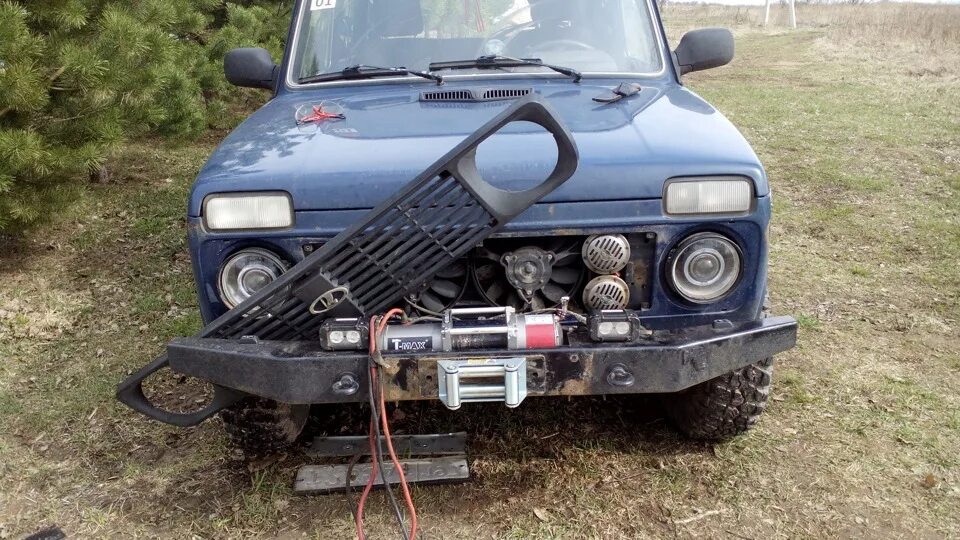 Нива с лебедкой фото 100 к проходимости))) лебедка t-max 6500 - Lada 4x4 3D, 1,7 л, 2010 года тюнинг 