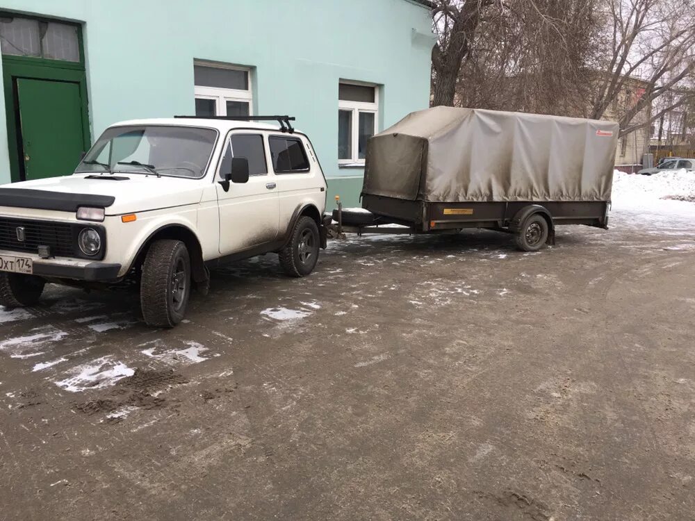 Нива с прицепом фото Фаркоп и прицеп - Lada 4x4 3D, 1,7 л, 1998 года аксессуары DRIVE2