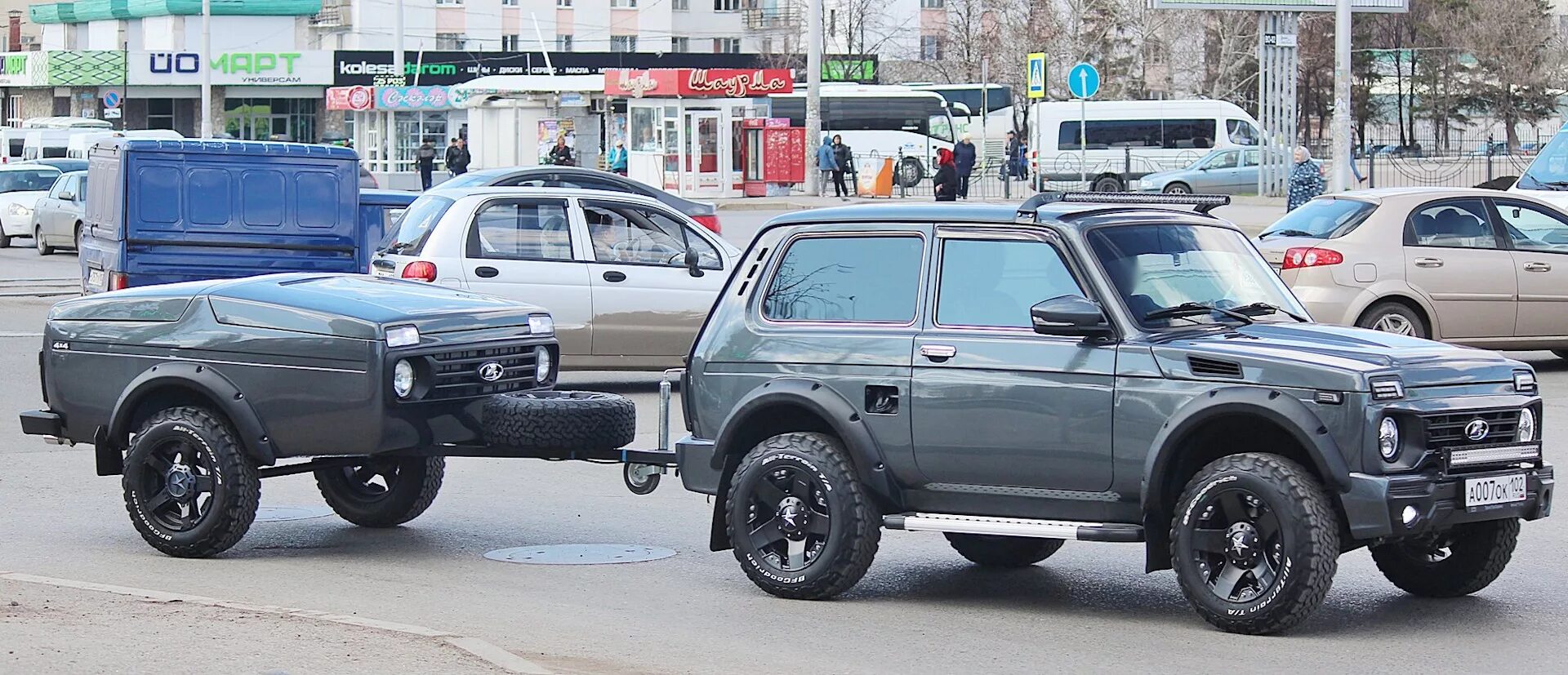 Нива с прицепом фото Офф-роуд прицеп для Лада 4х4 Бронто 2018 (+Свое мнение об этом !) - DRIVE2