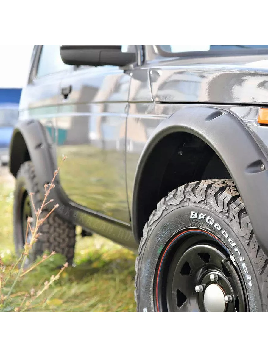 Нива с расширителями арок фото Расширители колесных арок Нива (на резаные арки) OFF ROAD ALICARTUNING купить по