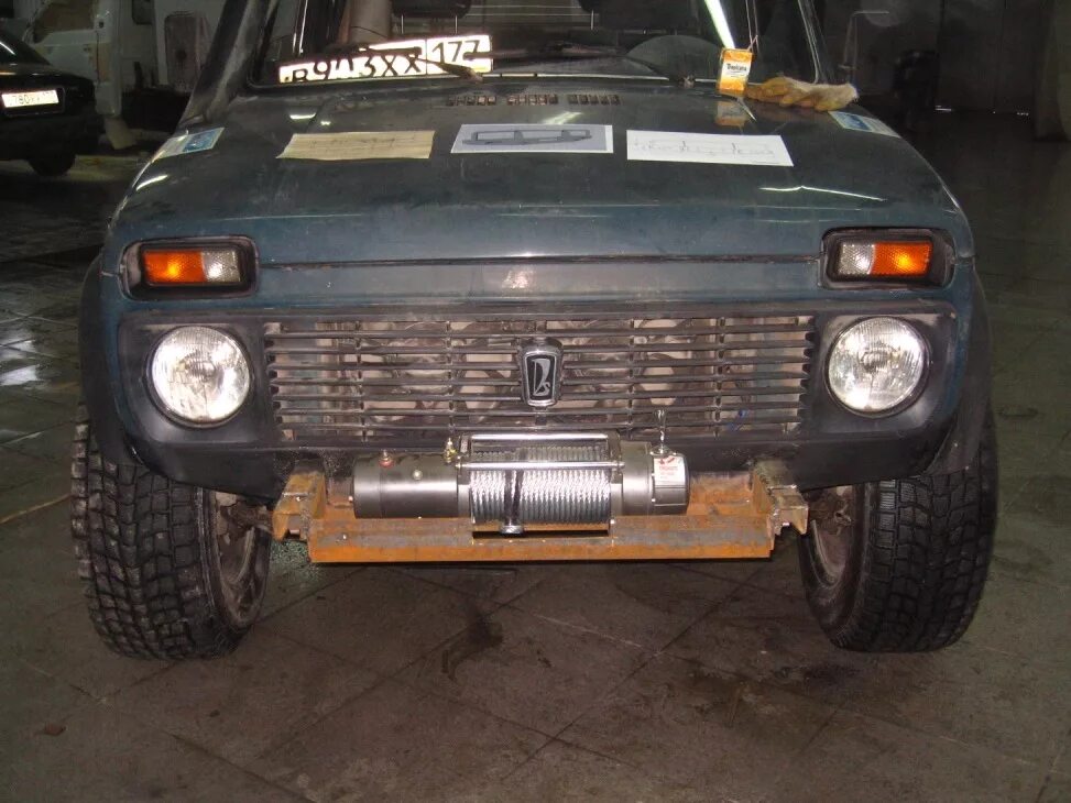 Нива с силовыми бамперами фото Наш передний СИЛОВОЙ БАМПЕР. - Lada 2329, 1,7 л, 2000 года тюнинг DRIVE2