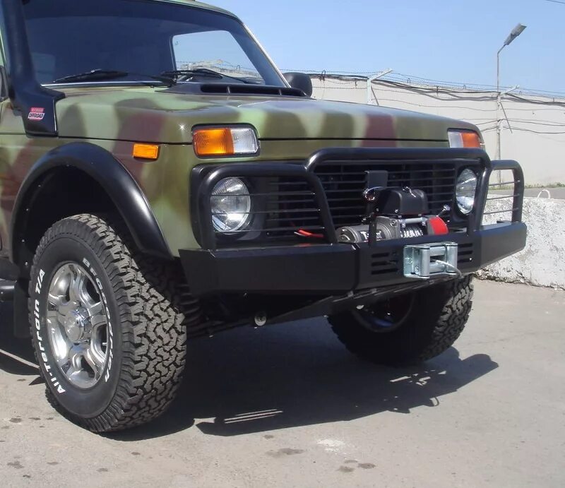 Нива с силовыми бамперами фото Установленное на авто, не полный список - Lada 4x4 3D, 1,9 л, 2012 года тюнинг D