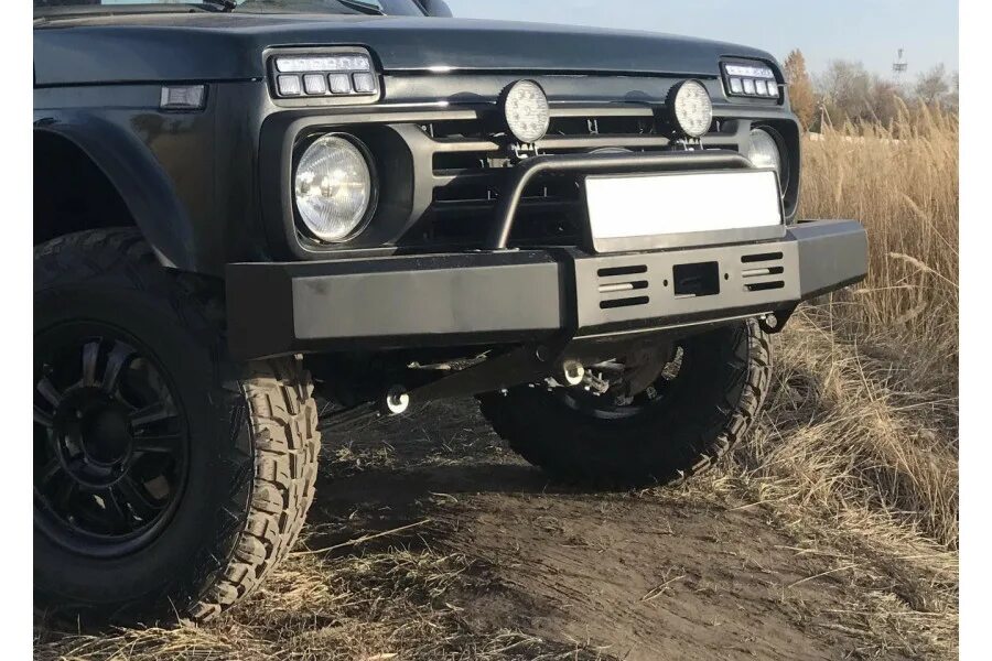 Нива с силовыми бамперами фото Съемная дуга N-Parts для переднего силового бампера на Лада 4х4 (Нива) 2121, 212