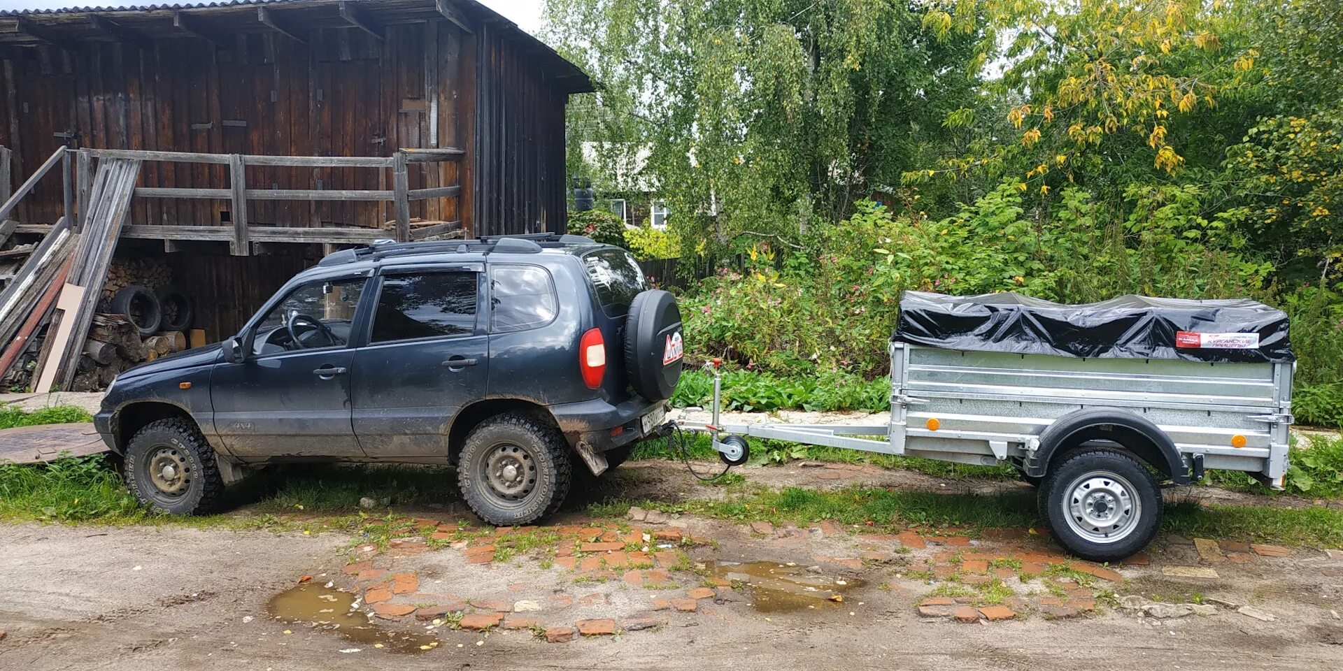 Нива шевроле с прицепом фото Купил помощника.Прицеп "Крепыш Профи" . - Chevrolet Niva, 1,7 л, 2008 года прост