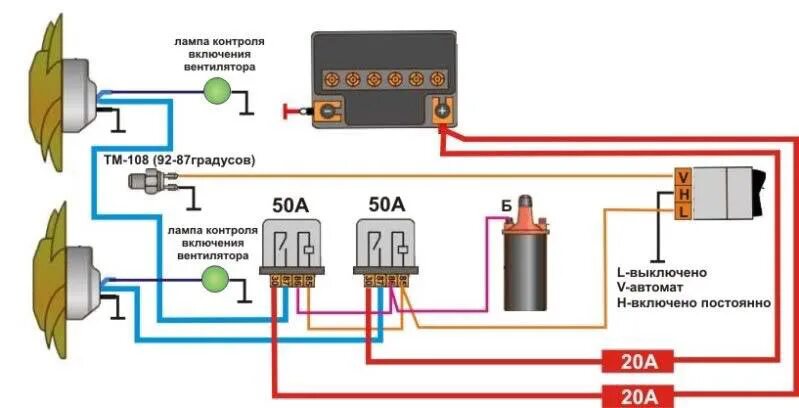 Нива шевроле схема подключения вентилятора радиатора Доп свет, подключение Спарки по уму) - Lada 4x4 3D, 1,7 л, 1996 года тюнинг DRIV