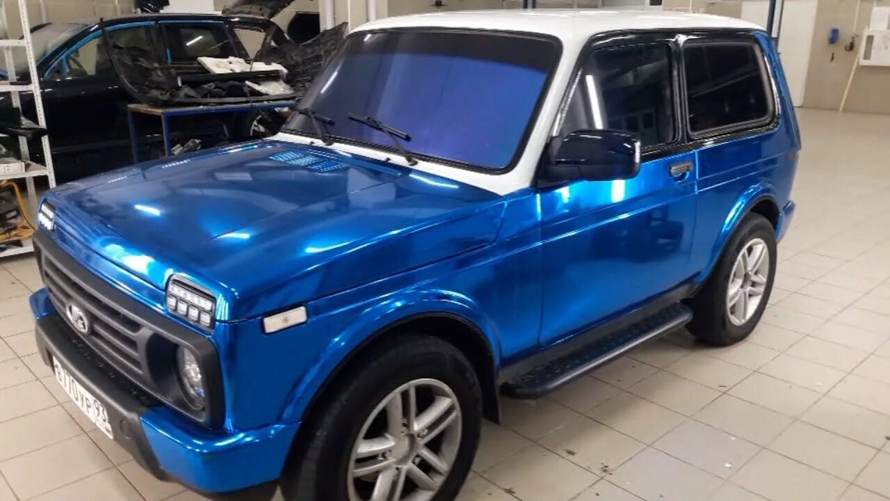 Нива синий металлик фото Лютая niva за 140т р, алькантара, переделка салона PoBratski - YouTube