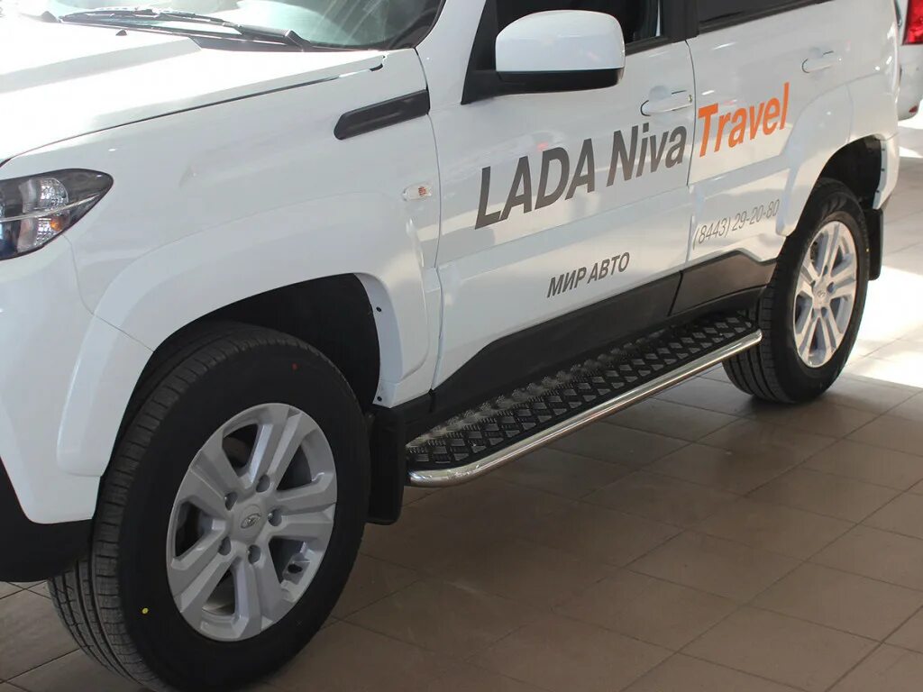 Нива тревел с усиленными порогами фото Пороги с листом 53 мм Lada Niva Travel 2021-нв для Lada (ВАЗ) Niva Travel (NVT_2