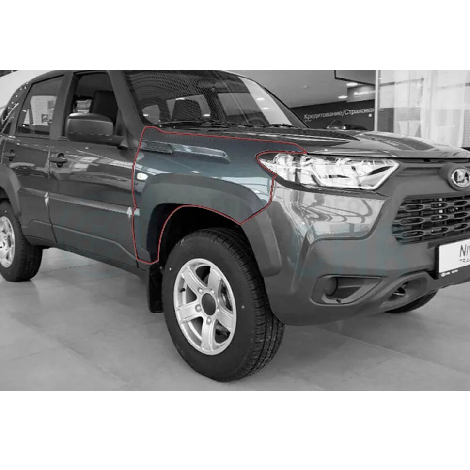 Нива тревел серая фото Крыло переднее правое "АвтоВАЗ" Лада Нива Тревел (Борнео 633) Борнео (633 темный