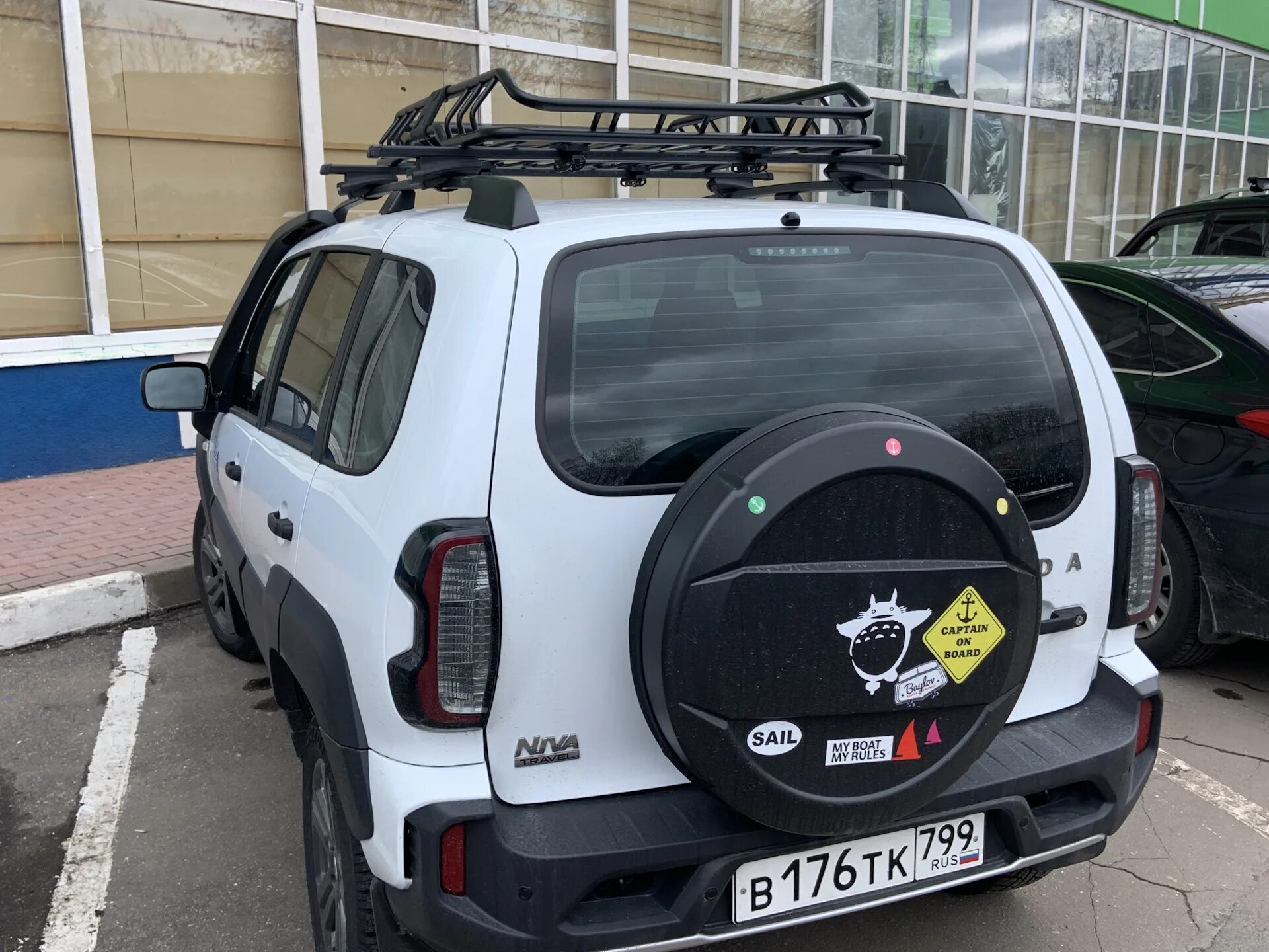 Нива тревел сзади фото Багажник - корзина на крышу - Lada Niva Travel, 1,7 л, 2021 года аксессуары DRIV