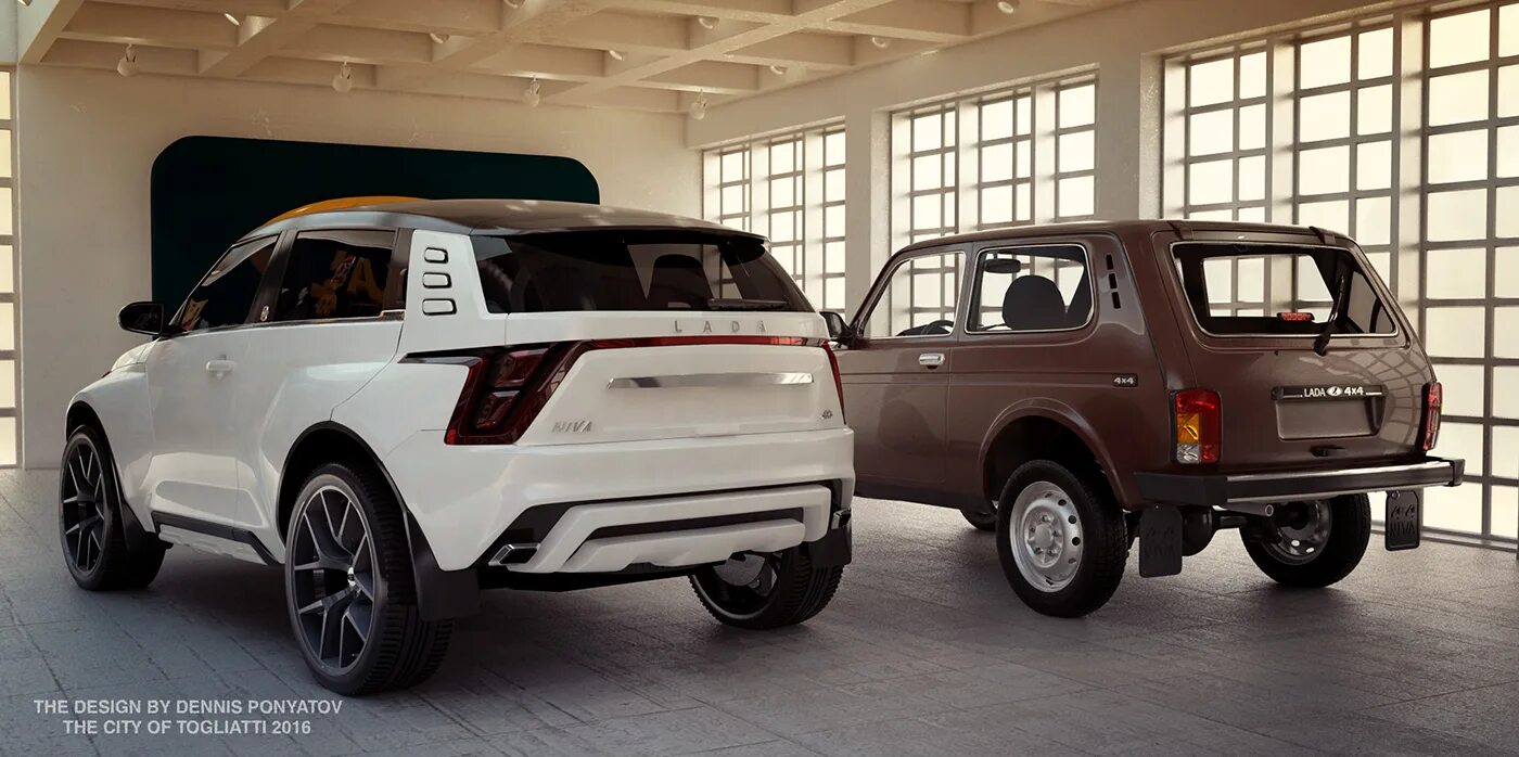 Нива в новом кузове 2024 фото Lada 4x4 Niva California FanArt + video (12) Images :: Behance