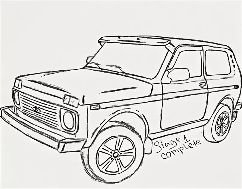 Нива в тюнинге раскраска с боку Lada Niva Projects :: Photos, videos, logos, illustrations and branding :: Behan