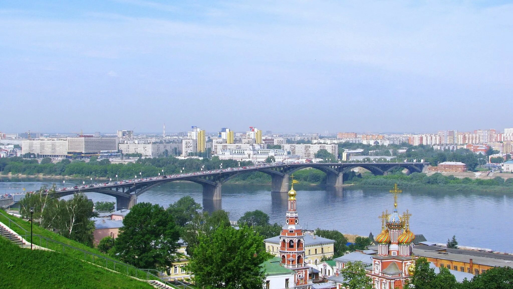 Нижегородский край фото Russia, bridges, sky, nizhny novgorod City pictures, City wallpaper, Sky