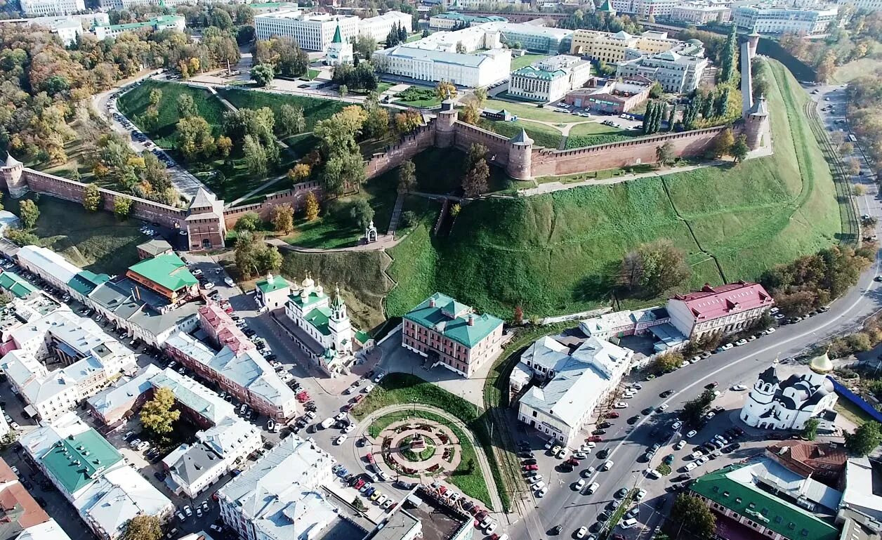 Нижегородский кремль фото сверху Нижний Новгород история создания, даты , памятные места и достопримечательности.
