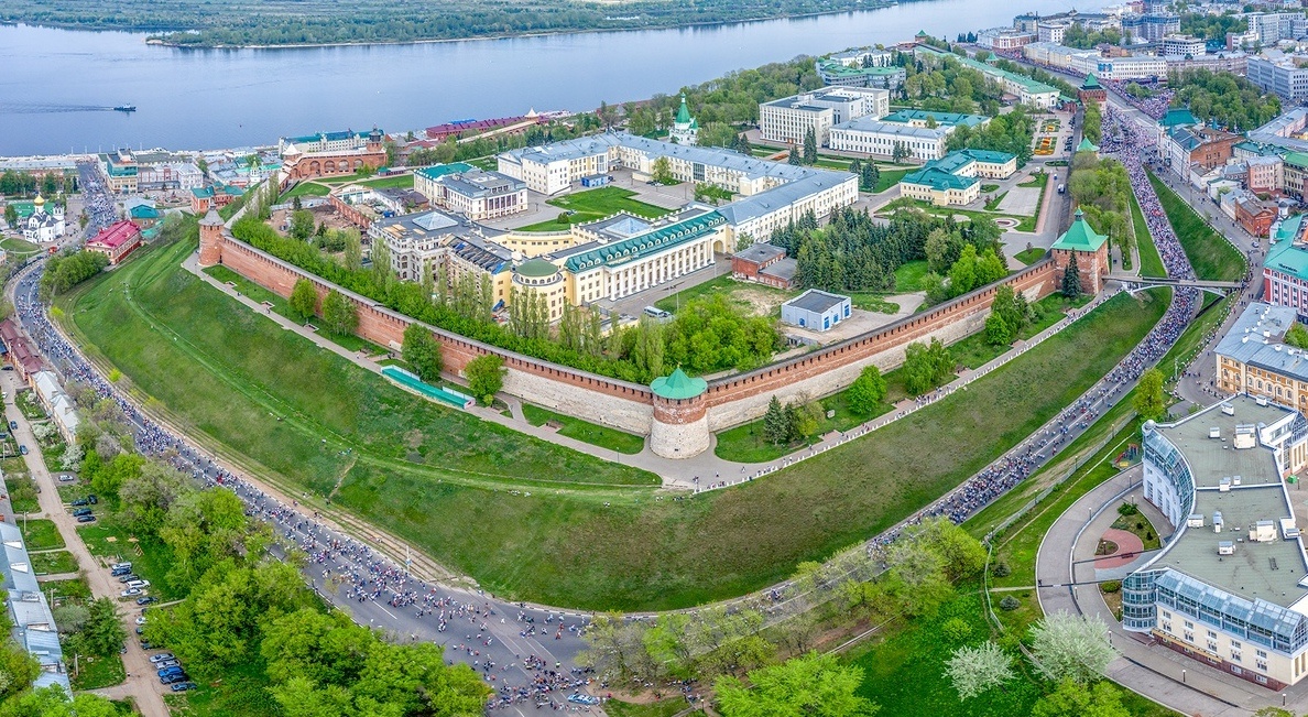 Нижегородский кремль фото сверху Территория нижегородской