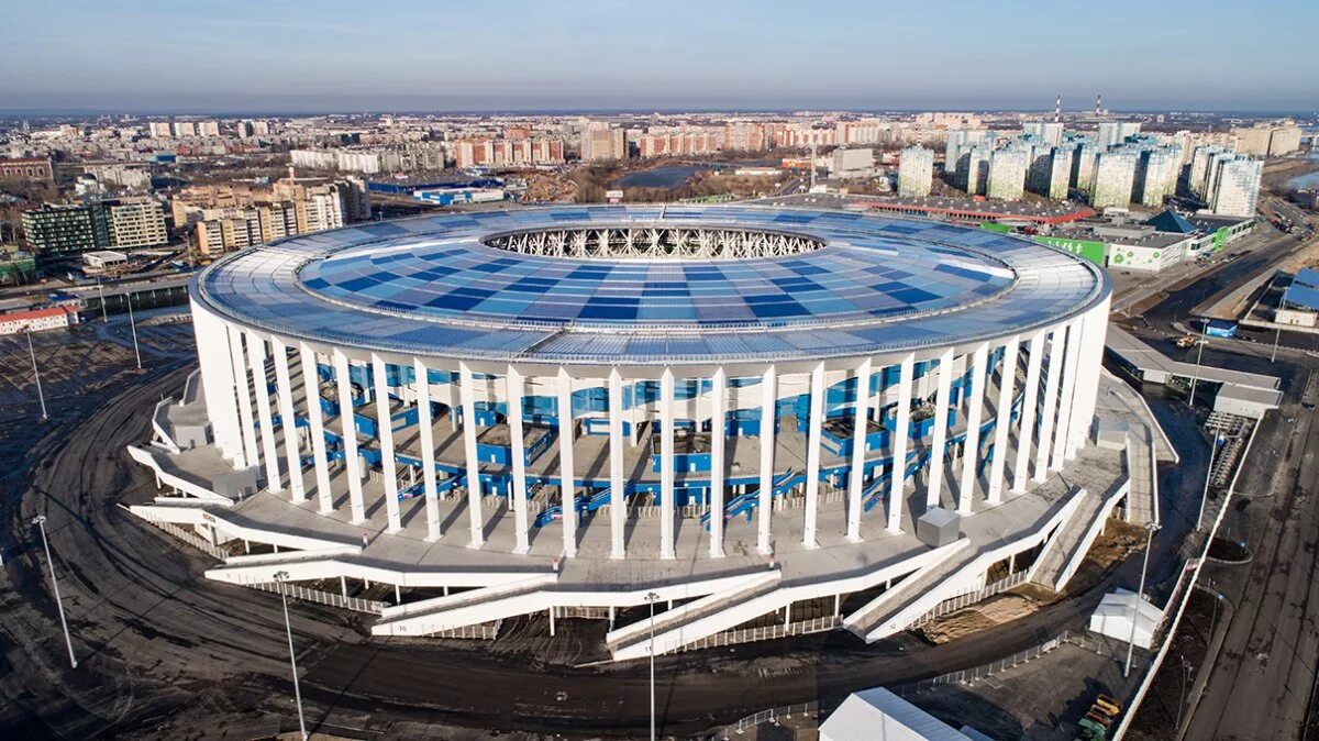 Нижегородский стадион фото Стадион ЧМ2018, сданный объект производителя "Завод ЛСТК", Липецк