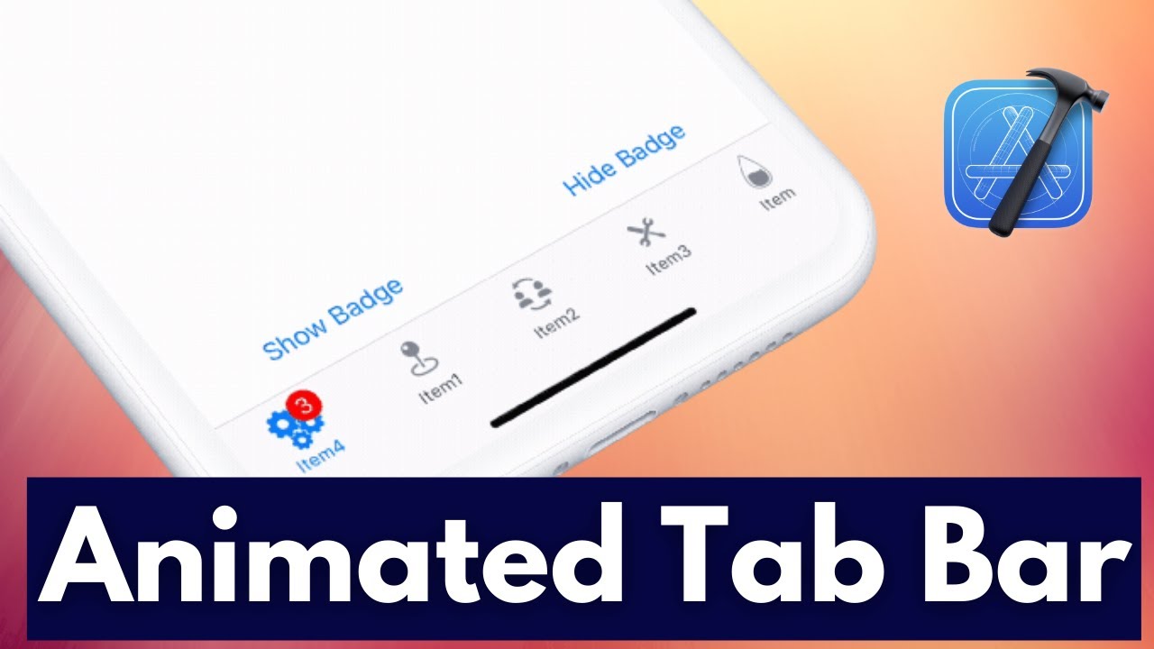 Нижнее бело фото Animated Tab Bar in App (Swift 5, Xcode 12, 2022) - iOS Development - YouTube