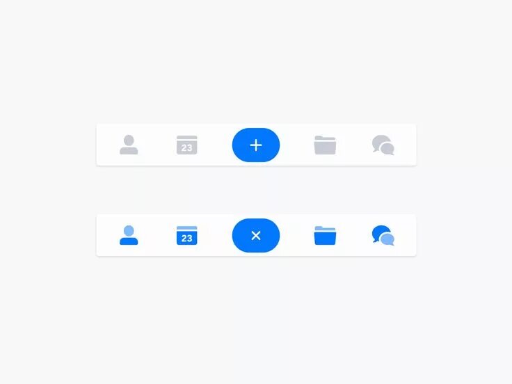 Нижнее бело фото Mobile tab bar #2