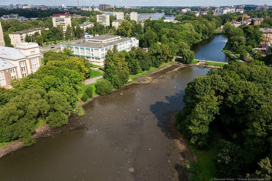 Нижнее озеро калининград фото Нижнее сверху: набережная Нижнего озера перед ремонтом с высоты птичьего полёта 