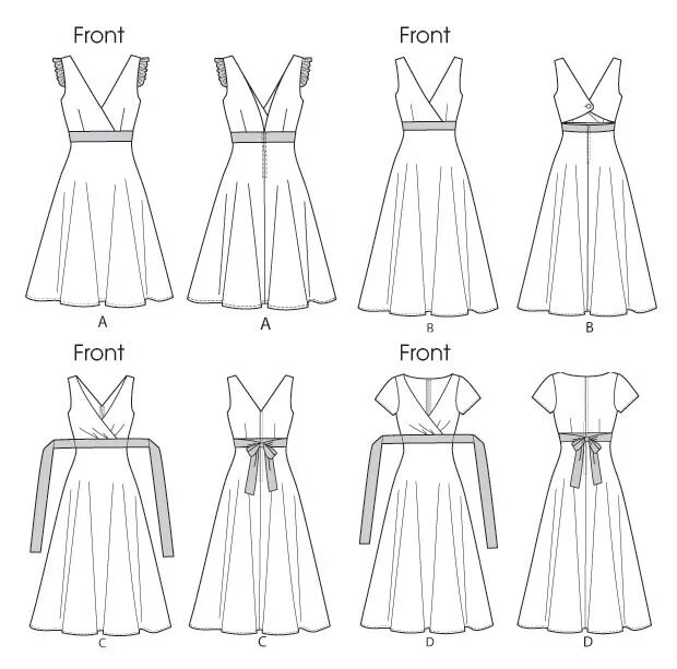 Нижнее платье под платье выкройка McCall's 6557 Misses'/Miss Petite Dresses Dresses have bias, lined bodice variat