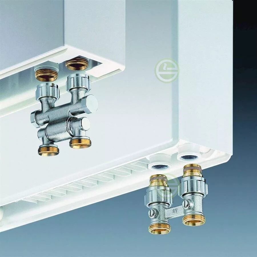 Нижнее подключение Узел Oventrop Multiflex F 3/4"НР х 1/2"НР (1015883) нижний прямой - купить краны