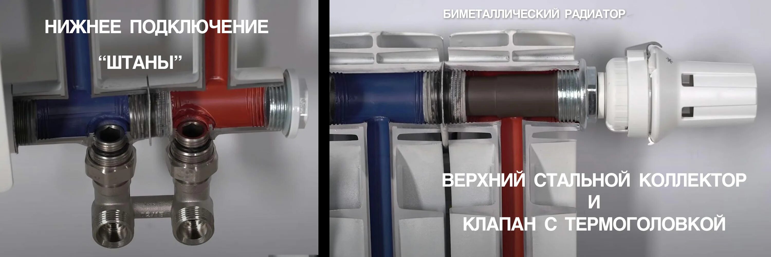 Нижнее подключение биметаллических Биметаллические радиаторы (цены и ассортимент)