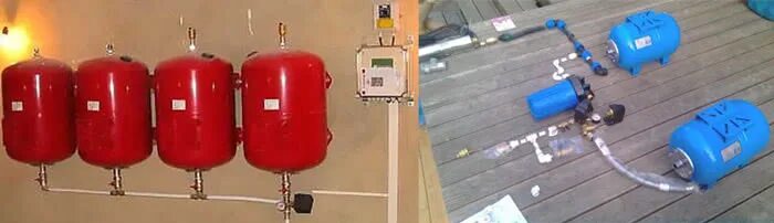 Нижнее подключение гидроаккумулятора Подключение гидроаккумулятора и реле давления к глубинному, погружному насосу / 
