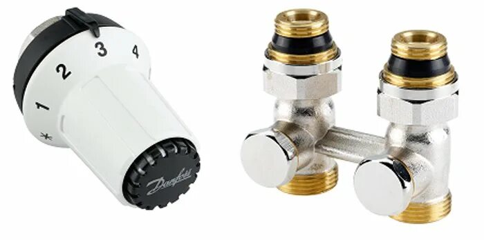 Нижнее подключение под термоголовку Комплект Danfoss RAS-CK + RLV-KS 1/2" прямой (013G5275) купить ELMIR - цена, отз