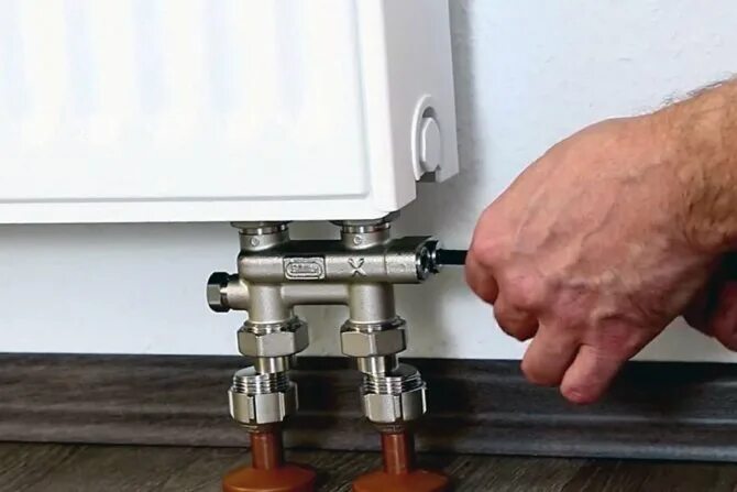 Нижнее подключение радиатора перекрестное Какие фитинги нужны для подключения радиатора отопления?