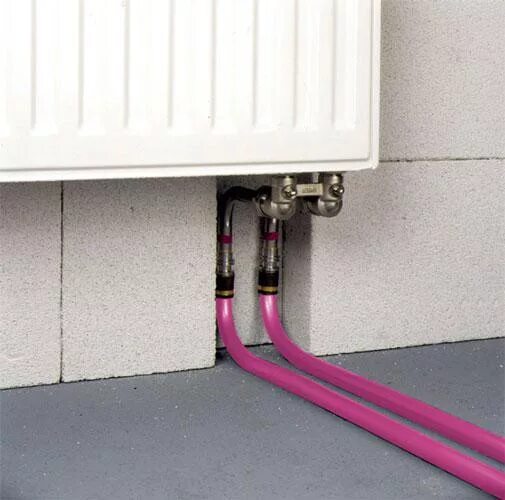 Нижнее подключение rehau Труба Rehau Rautitan pink 20x2.8