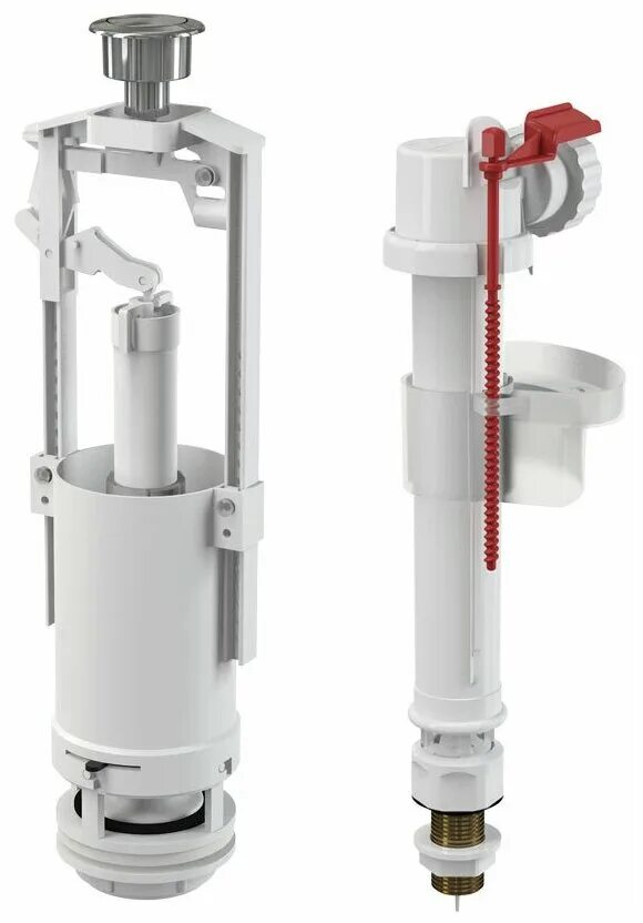 Нижнее подключение сливного бачка Комплект арматуры Alcadrain SA2000SK 1/2" стоп-система нижняя белый - купить в и
