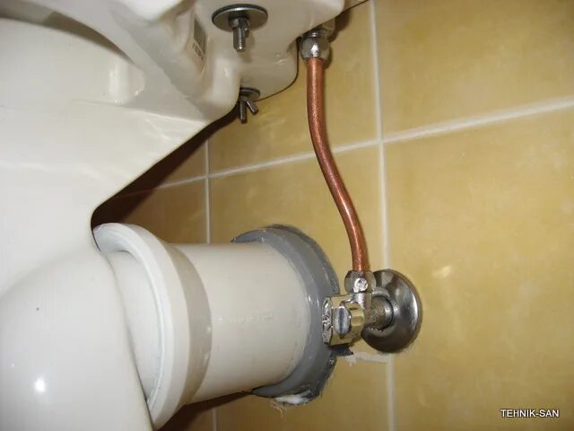 Нижнее подключение унитаза к водопроводу Контент Technik-san - Страница 82 Школа ремонта. Ремонт своими руками. Советы пр
