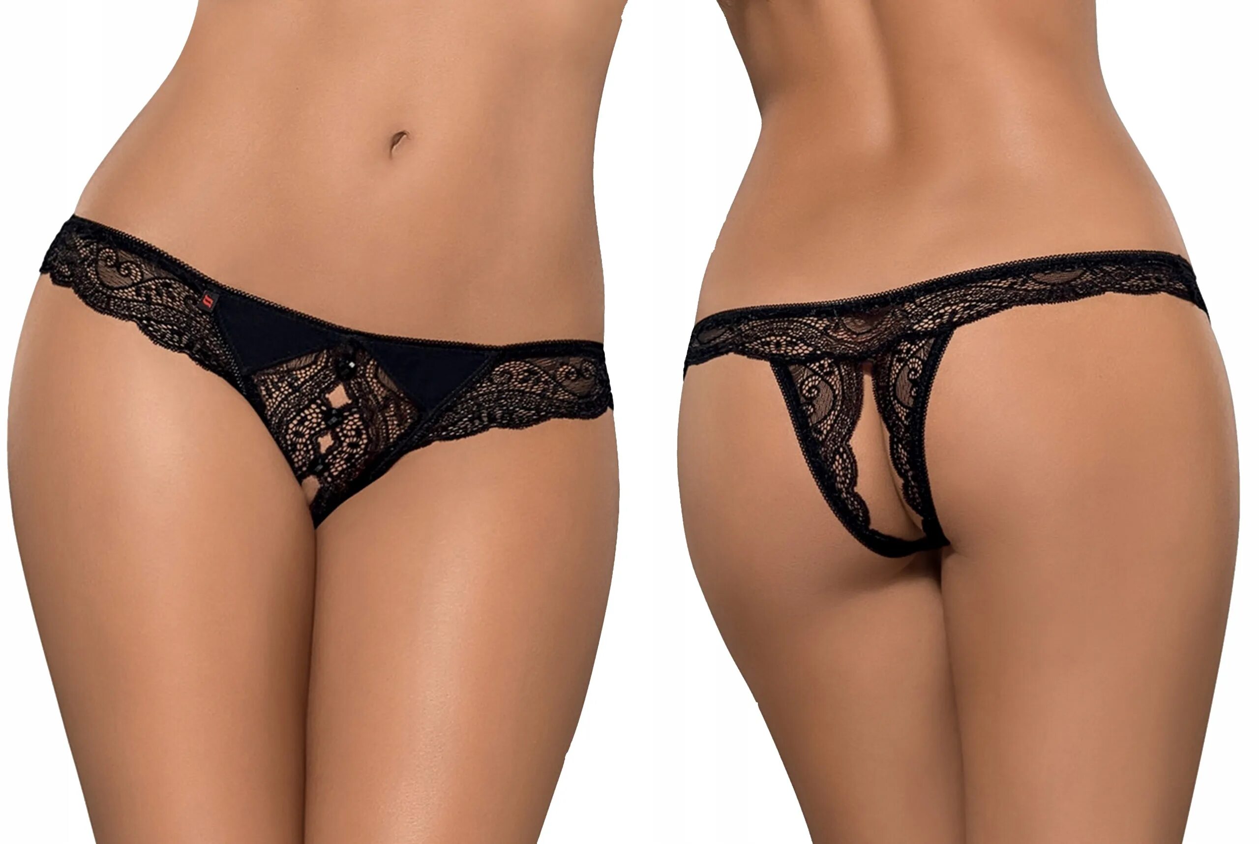Нижние белье стринги фото Купить Otwarte majtki koronkowe sexy stringi z dziurką SM (10607672830) с достав